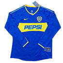 Camiseta del Retrô Boca Juniors 2003/04 - Manga larga - TOQUE ME VOY | Espanha S / Sin personalización Otimizado
