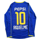 Camiseta del Retrô Boca Juniors 2003/04 - Manga larga - TOQUE ME VOY | Espanha S / Sin personalización Otimizado