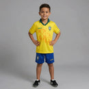 Kit Infantil Retrô Seleção Brasileira I 1994 - TOQUE ME VOY | Espanha 16 (3 a 4 años) / Sin personalización Otimizado