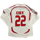 Camiseta del Manga larga Retrô Milan II 2006/2007 - Kaka´ 22 - TOQUE ME VOY | Espanha S / Sin parche Otimizado