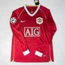 Camiseta Retro Manchester United I 2006/07 Manga Larga - TOQUE ME VOY | Espanha S / Sin personalización / Sin Parche Otimizado