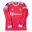 Camiseta del Retrô Manchester United I 2021/22 - Manga larga - TOQUE ME VOY | Espanha S / Sin personalización Otimizado