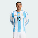 Camiseta del Jugador Argentina I 2024/2025 - Manga larga - TOQUE ME VOY | Espanha S / Sin personalización / Sin parche Otimizado