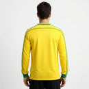 Camiseta Retrô Selección Brasileña I 1998 – Manga Larga - TOQUE ME VOY | Espanha S / Sin personalización Otimizado