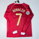 Camiseta Retro Manchester United I 2006/07 Manga Larga - TOQUE ME VOY | Espanha S / Sin personalización / Sin Parche Otimizado