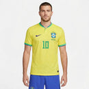 Camiseta Selección Brasileña I 2022 - TOQUE ME VOY | Espanha S / Con personalización Otimizado