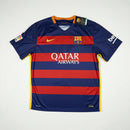 Camiseta Barcelona I 2015/16 - TOQUE ME VOY | Espanha S / Sin personalización / Sin Parche Otimizado