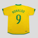 Camiseta Selección Brasileña I 2006 - TOQUE ME VOY | Espanha S / Con personalización / Sin Parche Otimizado