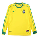 Camiseta Retrô Selección Brasileña I 1998 – Manga Larga - TOQUE ME VOY | Espanha S / Sin personalización Otimizado